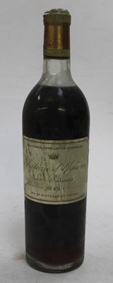 Lot 1259 - Château d'Yquem, 1949, Sauternes, one bottle