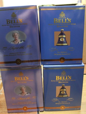 Lot 1457 - Four Bell's aged 8 years commemorative Scotch...