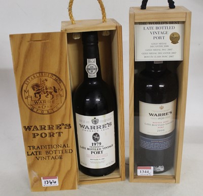 Lot 1344 - Warre's LBV port, 1979, one bottle (OWC); and...