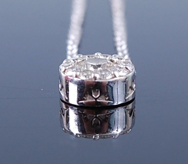 Lot 2324 - An 18ct white gold 'Hearts on Fire' diamond...