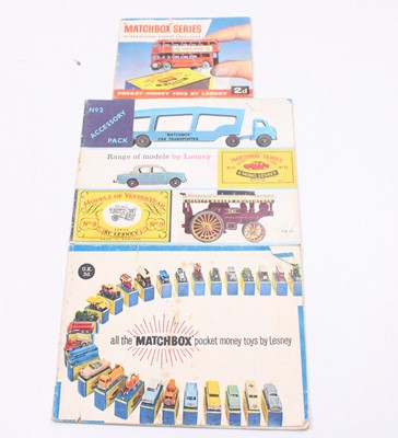 Lot 1646 - 3 early Matchbox Lesney catalogues from 1959,...