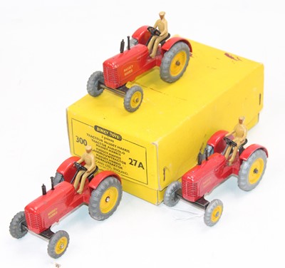 Lot 1005 - Dinky Toys No. 27A / 300 Massey Harris Tractor...