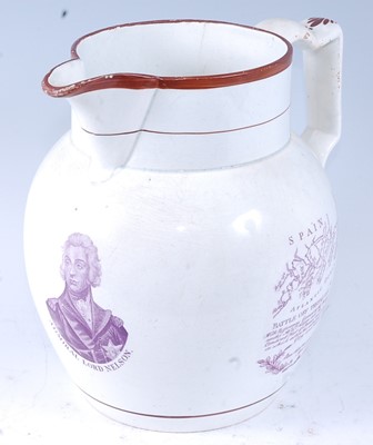 Lot 155 - An early 19th century Nelson commemorative jug,...