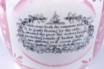 Lot 156 - A large 19th century Sunderland lustre jug,...