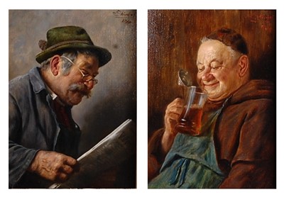 Lot 2529 - Ernst Stierhof (b.1918) - Pair portrait...