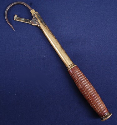 Lot 360 - A Hardy Bros. brass telescopic gaff with a...