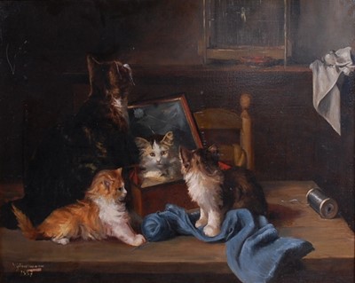 Lot 2547 - Circle of Henriette Ronner-Knip (1821-1909) -...