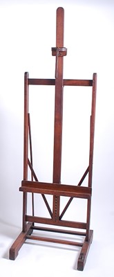 Lot 2615 - A circa 1900 oak artists easel, having...