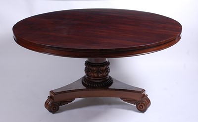 Lot 2457 - A George IV rosewood pedestal breakfast table,...