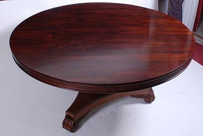 Lot 2457 - A George IV rosewood pedestal breakfast table,...