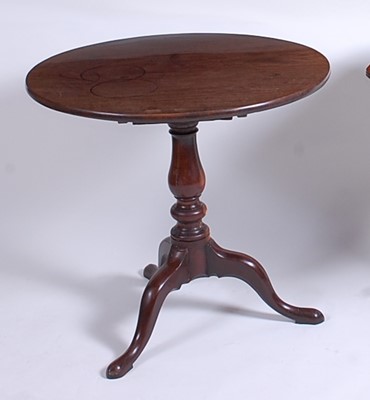 Lot 2474 - A George III mahogany pedestal tripod table,...