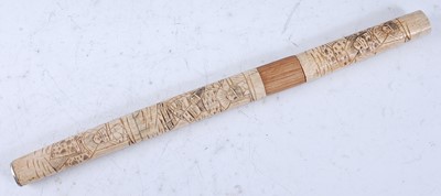 Lot 233 - A Japanese export sectional bone Tanto style...