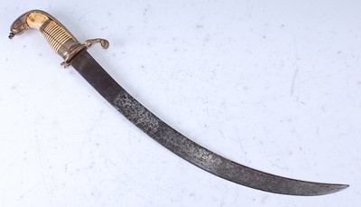 Lot 220 - A George III Naval dirk, the 39cm curved blade...