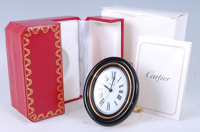 Lot 2568 - A Must de Cartier pendulette travel alarm...
