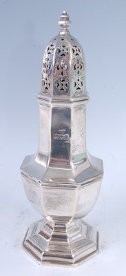 Lot 2070 - An Edwardian silver pedestal lighthouse sugar...