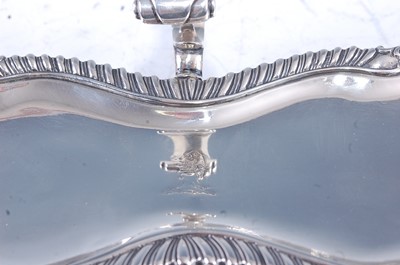 Lot 2068 - An early George III silver snuffer tray,...