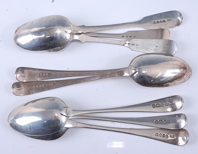 Lot 2178 - A pair of George III silver tablespoons, in...