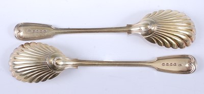 Lot 2180 - A pair of early Victorian silver-gilt serving...