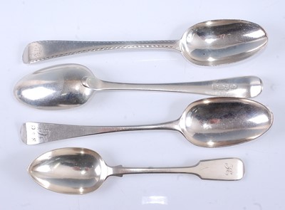 Lot 2181 - A pair of George III silver tablespoons, in...