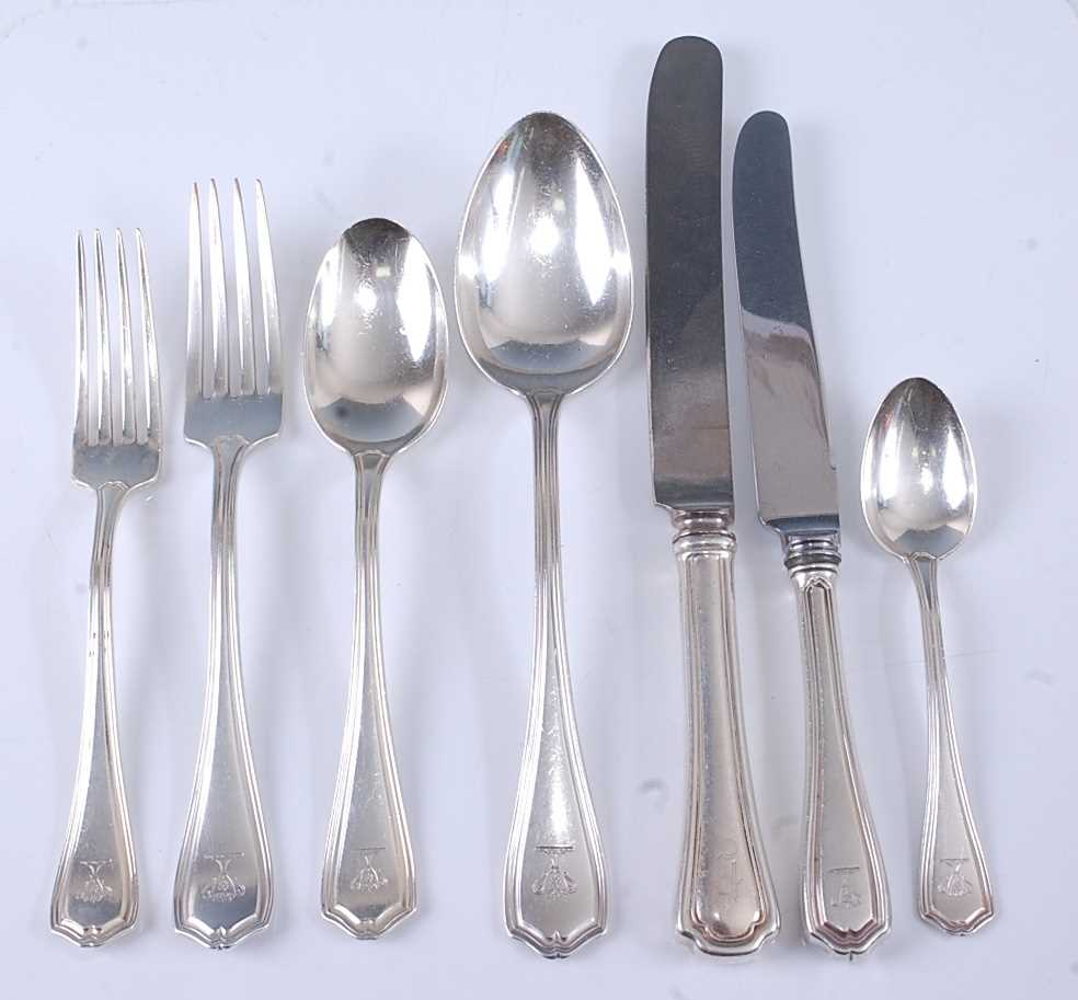 Lot 2182 - A Birks Sterling silver part cutlery suite, in...