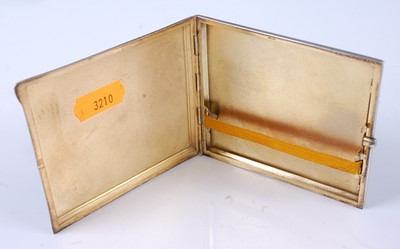 Lot 2186 - An Art Deco silver and enamel cigarette case,...