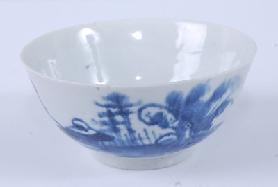 Lot 2048 - A Longton Hall porcelain tea bowl, blue and...