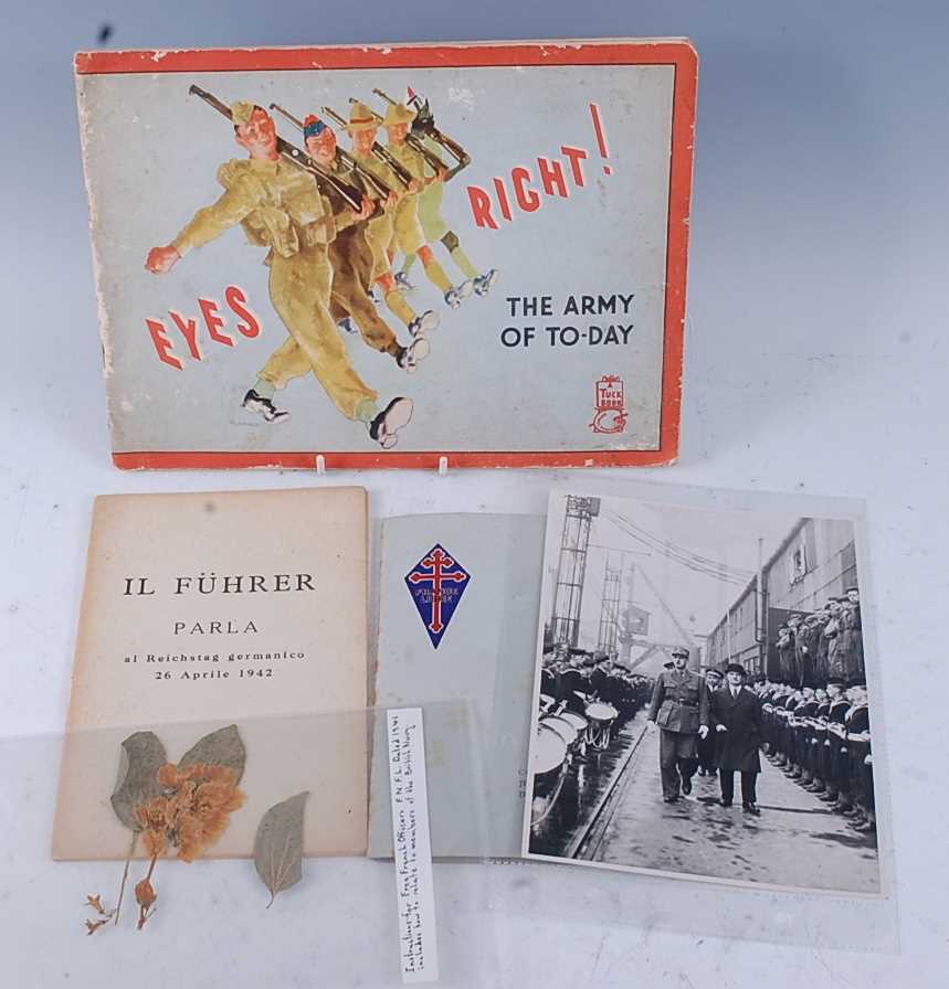 Lot 108 - A collection of military ephemera to include...