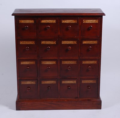 Lot 2583 - A Victorian style mahogany apothecary...
