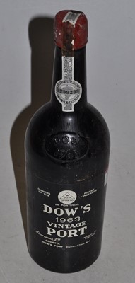 Lot 1367 - Dows Vintage Port 1963, one bottle
