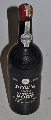 Lot 1368 - Dows Vintage Port 1963, one bottle