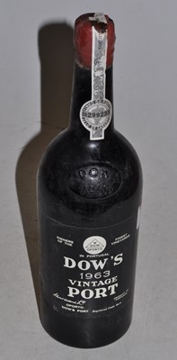 Lot 1369 - Dows Vintage Port 1963, one bottle