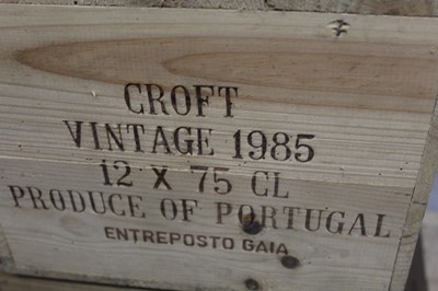 Lot 1353 - Croft vintage port, 1985, twelve bottles (OWC)