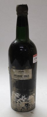Lot 1360 - Warre's vintage port, 1963, one bottle