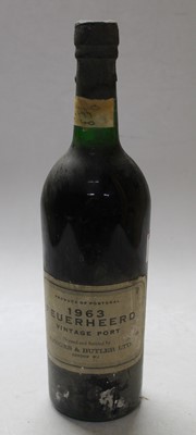 Lot 1361 - Feuerheerd vintage port, 1963, one bottle