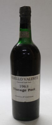 Lot 1362 - Rebello Valente vintage port, 1963, one bottle