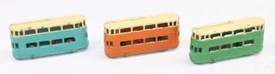 Lot 1083 - Dinky Toys pre-war No. 27 Tramcar, 3 examples...