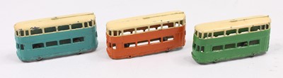 Lot 1083 - Dinky Toys pre-war No. 27 Tramcar, 3 examples...