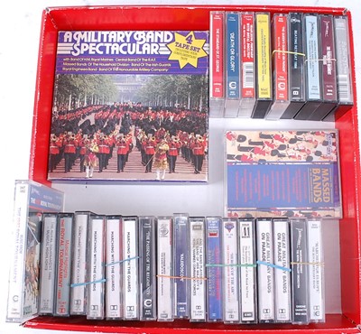 Lot 240 - A collection of military band cassette tapes...