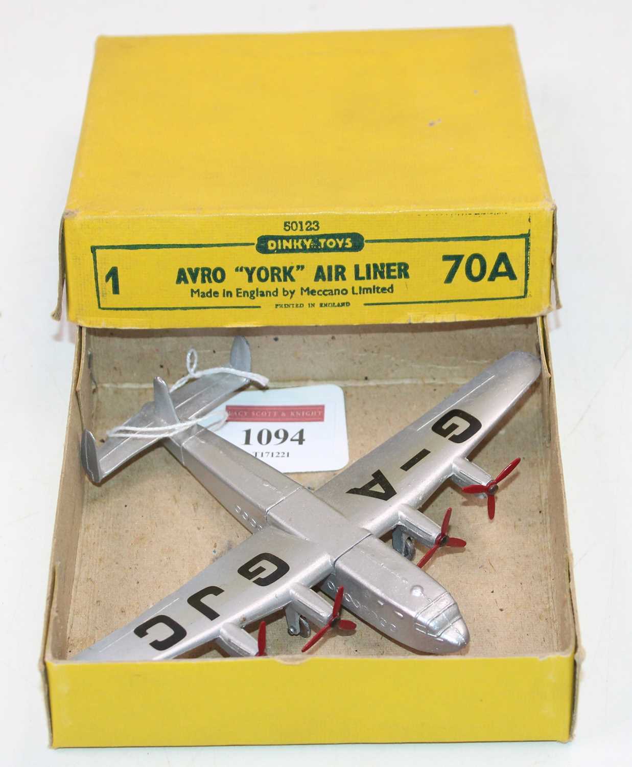 Lot 1094 - Dinky Toys No. 70A Avro "York" Airliner in...