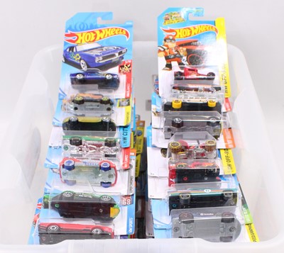 Lot 872 - Collection of 92 Hotwheels carded diecasts,...