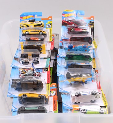 Lot 879 - Collection of 80+ various carded Hotwheels...