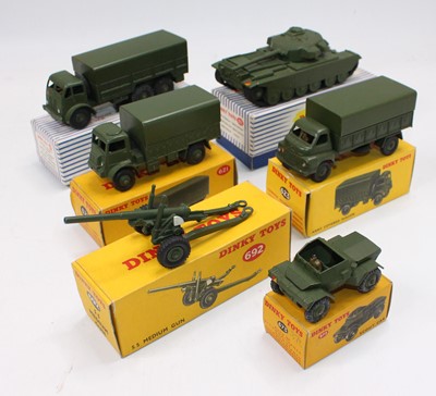 Lot 1126 - Dinky Toys boxed military group of 6 to...
