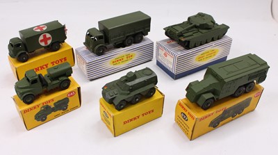 Lot 1127 - Dinky Toys boxed military group of 6 to...