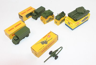 Lot 1131 - Dinky Toys boxed military group of 6 to...