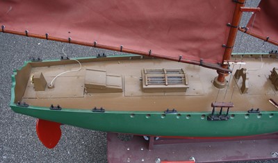 Lot 66 - A wooden scratch-built model of a Schooner...