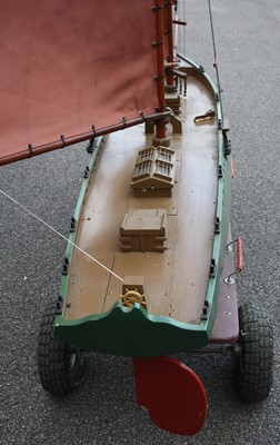 Lot 66 - A wooden scratch-built model of a Schooner...