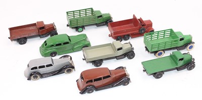 Lot 1148 - 9 Dinky Toys early issues group consisting of,...