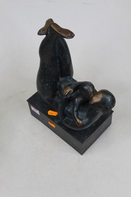 Lot 56 - A contemporary bronzed metal sculpture,...
