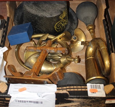Lot 79 - A box of miscellaneous items, to include two...