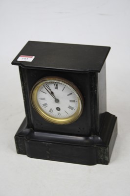 Lot 103 - A late Victorian black slate and marble cased...